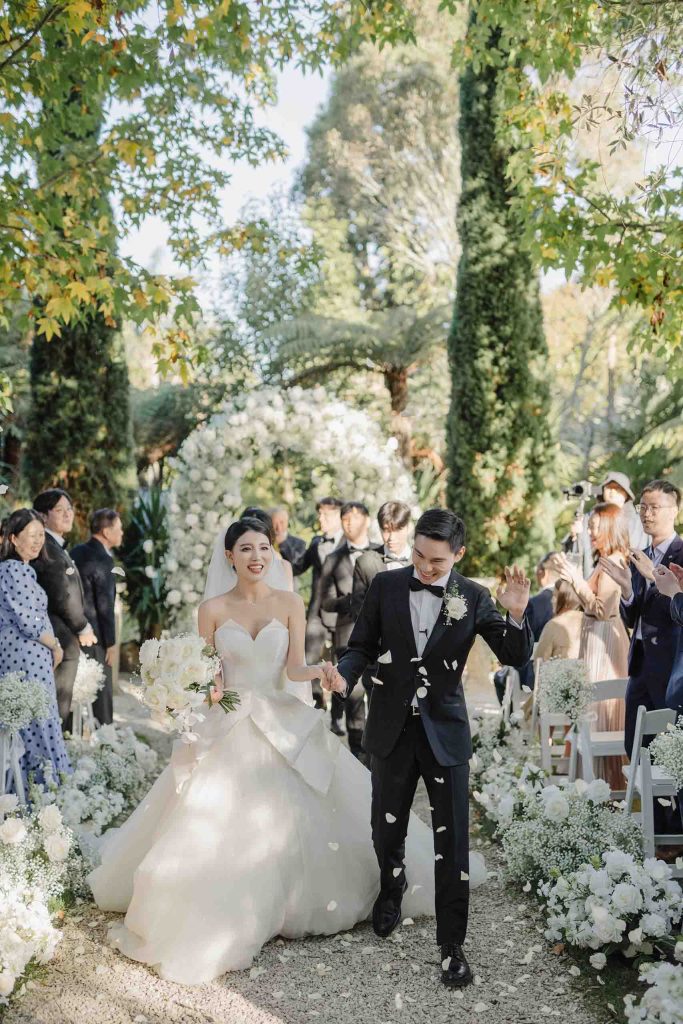 Pure happiness during Alice & Clifton's ceremony recessional
